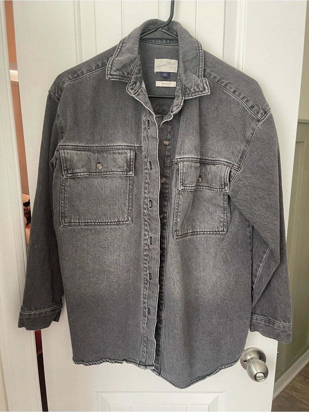 Universal Thread Washed Charcoal Denim Shacket